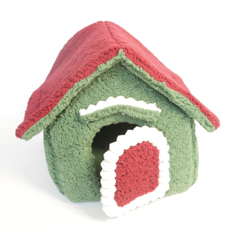 Kennel Winter Warm Small Dog Teddy Four Seasons Universal Removable And Washable Cat Nest Bed Pet Supplies