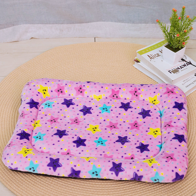 Flannel Non-slip Pet Mattresses Double Layer Warm And Comfortable