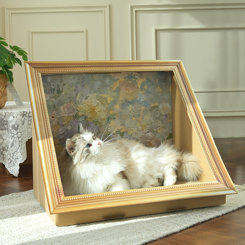 Oil Painting Creative Cat Scratch Board Nest Two-in-one Resumption Of Work European Decoration