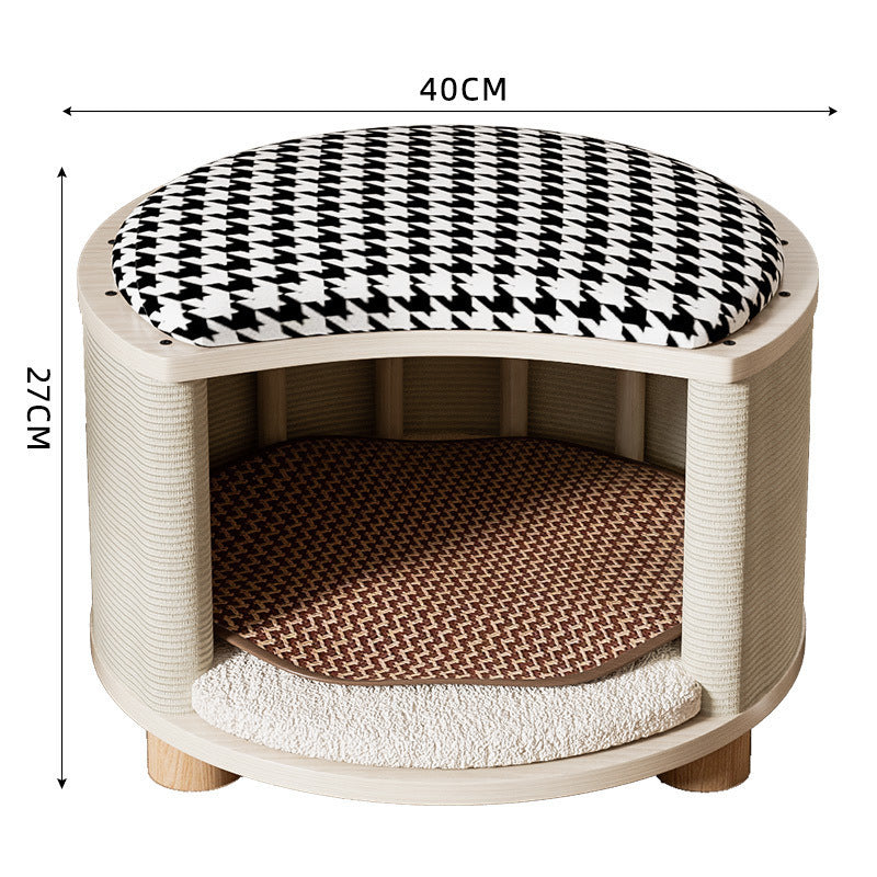 House Solid Wood Summer Mat Four Seasons Universal Cat Nest
