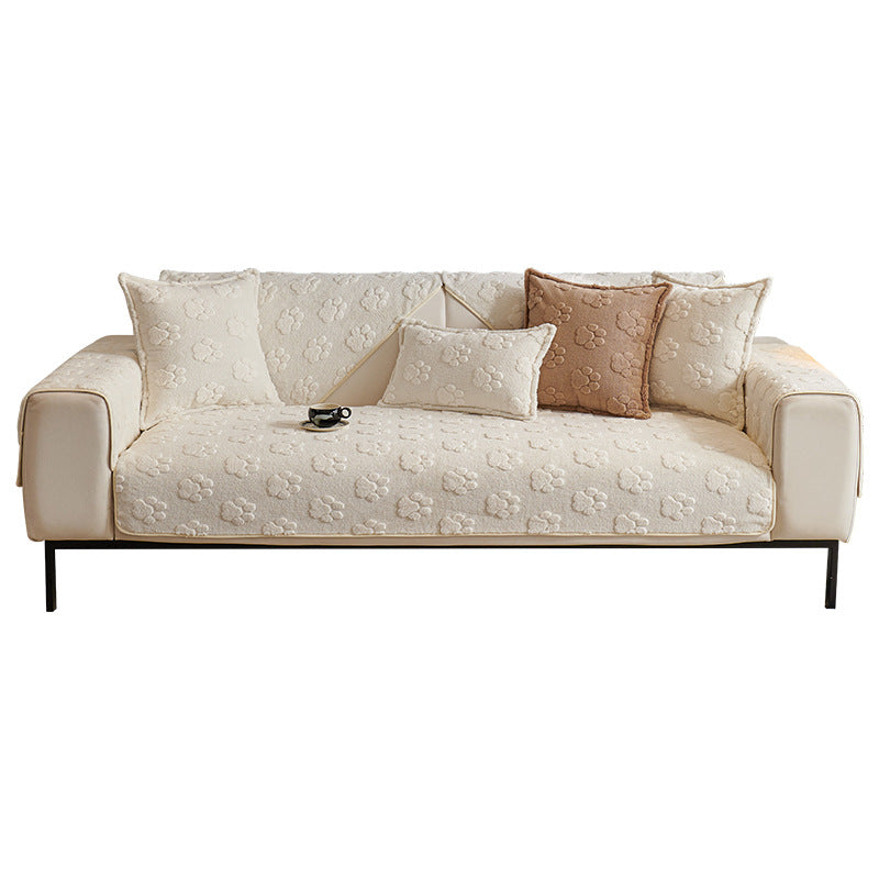 Thickened Fleece Cream Style Simple Non-slip Sofa Cushion
