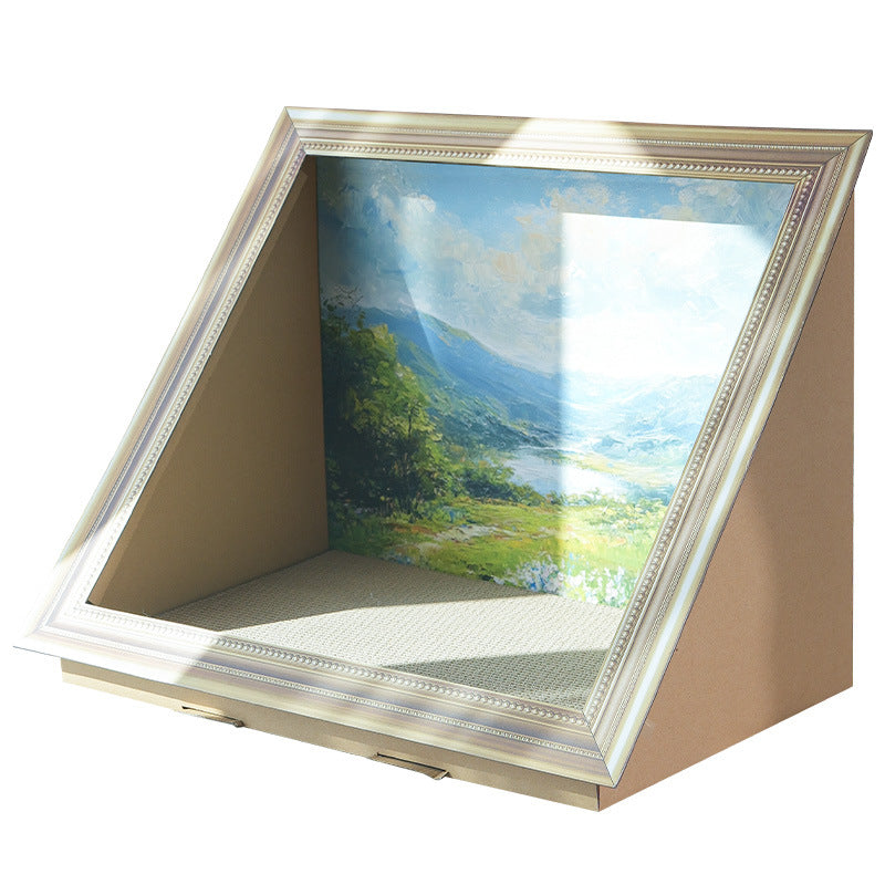 Oil Painting Creative Cat Scratch Board Nest Two-in-one Resumption Of Work European Decoration