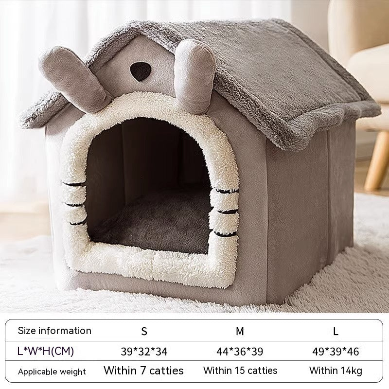 Autumn And Winter Closed Warm Cat Bed Kennel Pet Supplies