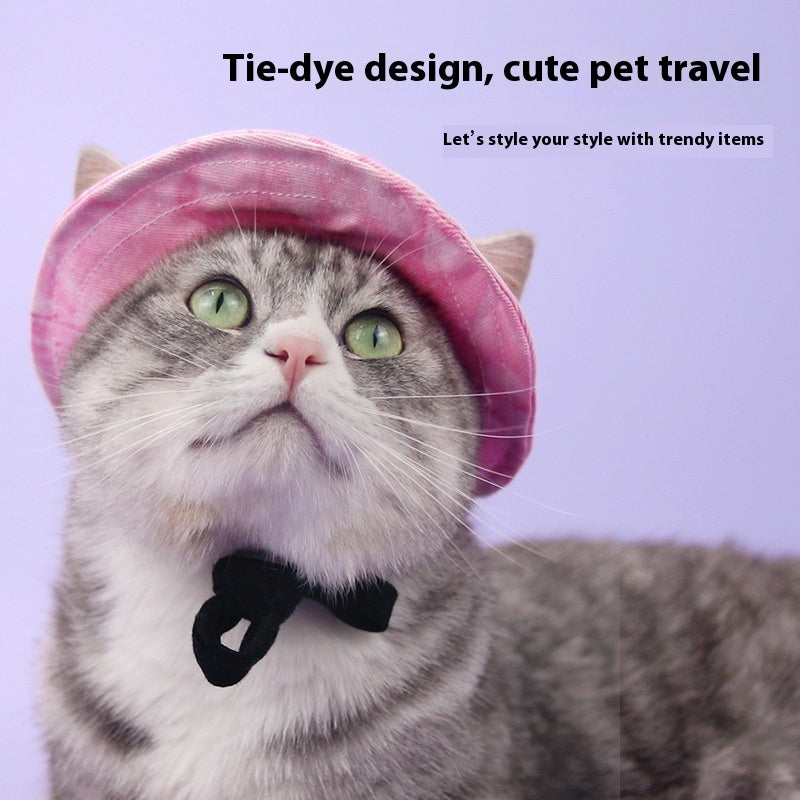 Cat Hat Summer Sun-shade Fisherman Hat Adjustable Ear Leakage