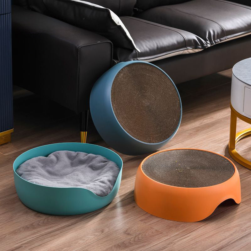 Cat Nest, Cat Scratching Board, Cat Scratching Bowl, All-season Universal Pet Supplies, Thick Plush Mat, One Nest For Two Uses