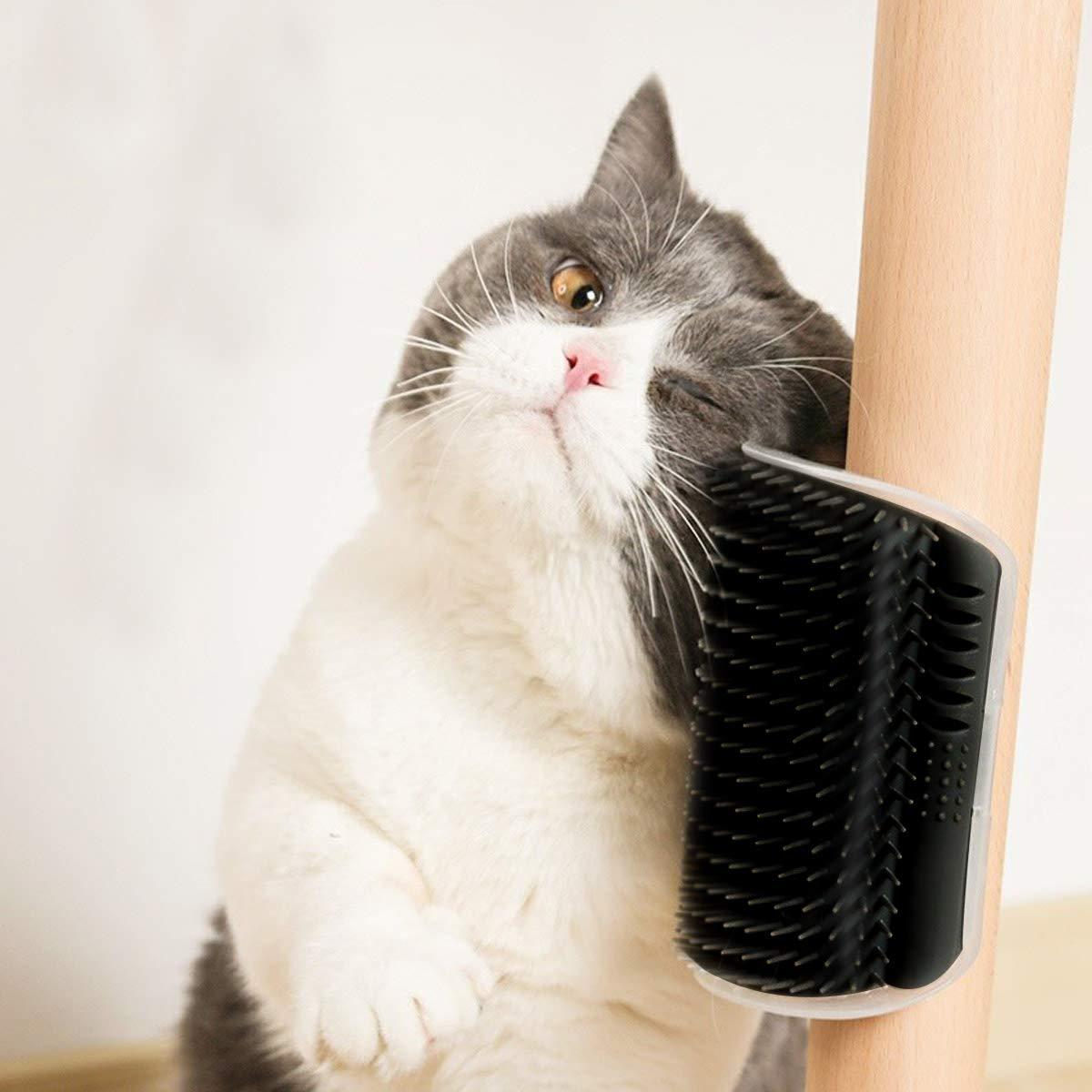 Cat Self Groomer Arch Self Cleaning Slicker Brush Upgraded Cat Brushes Wall Corner For Shedding Grooming, Softer Massager Comb Interactive Toy For Short Long Haired Dog Kitten Puppy