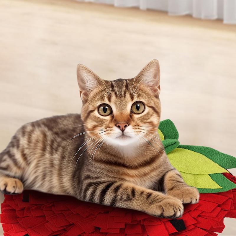 Mat Interactive Pet Sniffing Slow Feeder Mat Pet Forage Slow Feed Mat With Strawberry Shape For Animals Dog Puppy Cat Rabbit