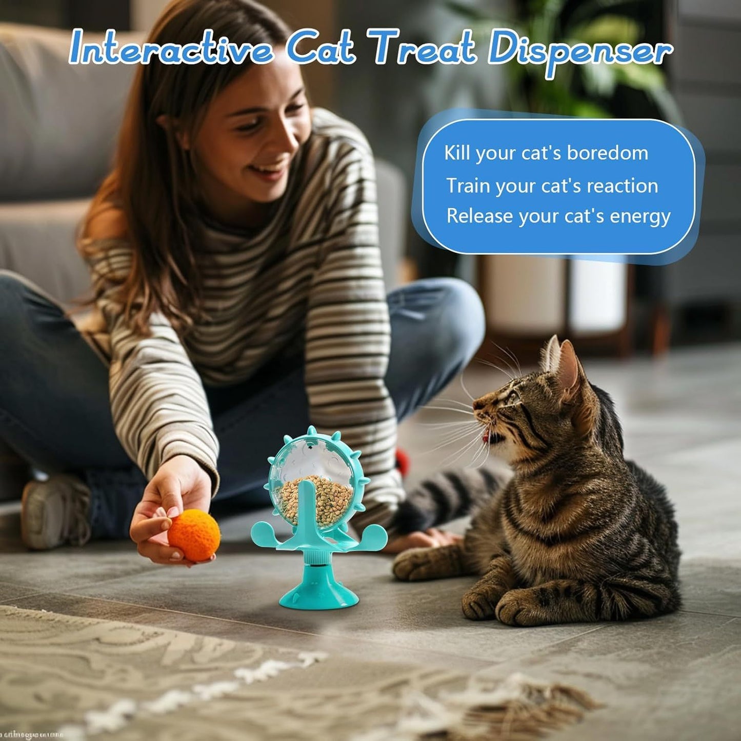 Interactive Cat Toy Puzzle Toy Pet Slow Feeder For Bored Indoor Cat Small Medium Dog