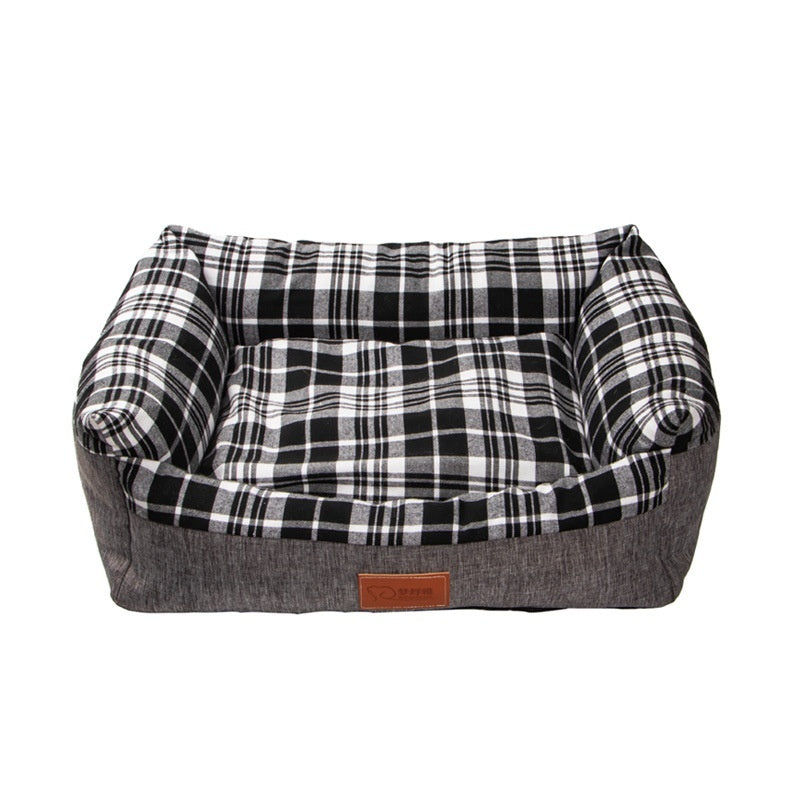 Striped Open Nest Square Kennel Universal Warm