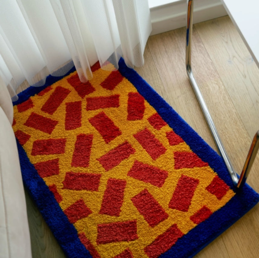 Household Dopamine Color Matching Square Carpet