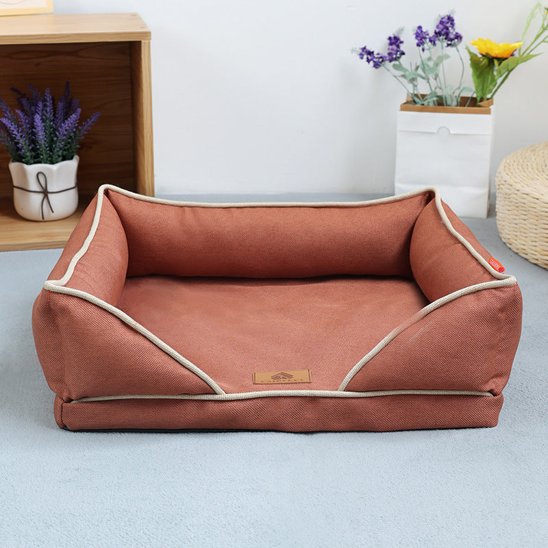 Linen Square Nest Removable And Washable Four Seasons Universal Kennel Dogs Bed