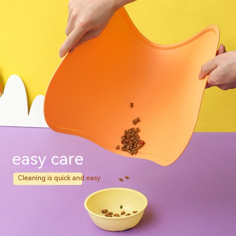 Silicone Dogs And Cats Eating Anti-overflow Anti-spill Waterproof Easy To Clean Pet Placemat