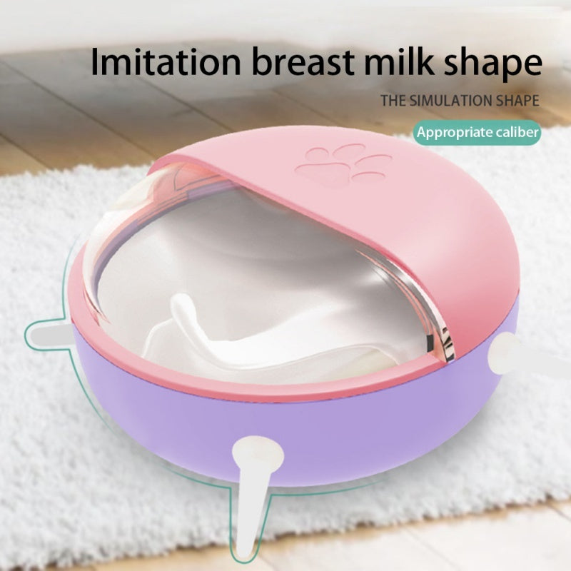 Kitten Milk Feeder Dog Cat Drinker Puppy Bottle Feeder 4 Teats Multiple Kittens Breastfeeding Bubble Milk Bowl