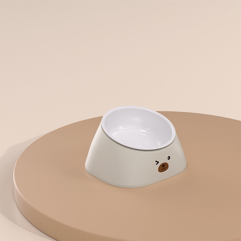 Protect The Cervical Spine Cat Bowl Stainless Steel 15 Degree Tilted Pet Supplies Fall-resistant Durable Food Feeding Bowls
