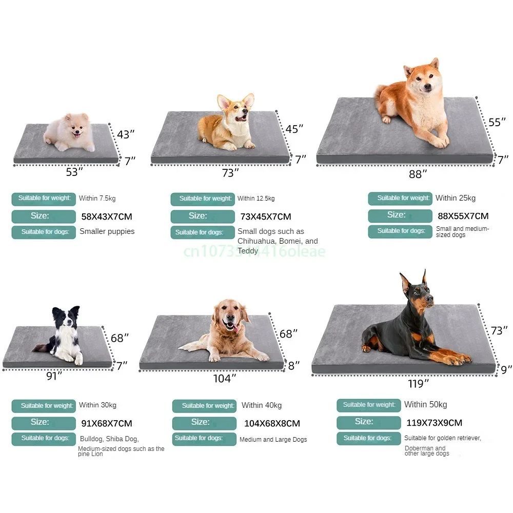 Double-sided Four Seasons Dog Bed For Medium Small Dog Waterproof Bite Resistant Leather Removable Dog Crate Bed Summer Pet Mats