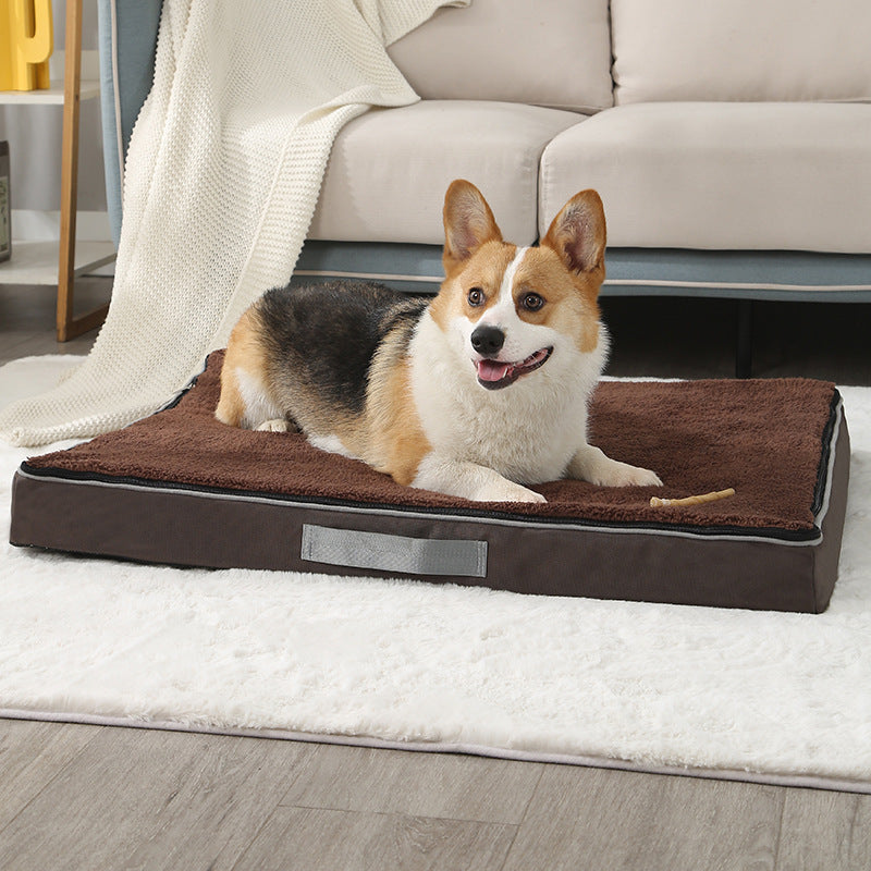 Big Pet Bed, Plush Memory Foam Dog Bed For Large Dog Removable Washable Dog Mattress Pet Mat, Nonslip Egg Kennel Pad Cat Sofa