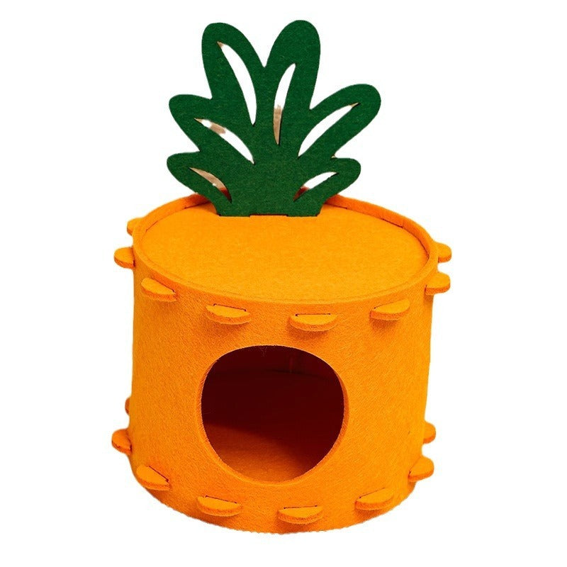 Felt Hamster Houses And Hideouts, Cute Carrot Shape Syrian Hamster Hut, Gerbil House Easy Clean, Thick Felt And Sturdy Dwarf Hamster Hideaway, Hamster Cage Decor For Gerbil Mice Sleeping Hiding