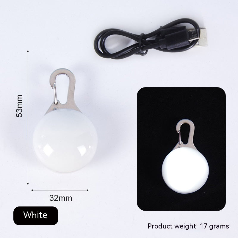 Pet Supplies Rechargeable LED Night Travel Anti-lost Warning Light Pendant