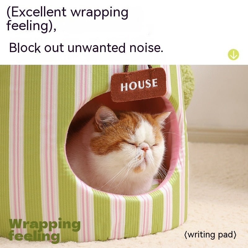 Pet Cauliflower Tree Hole Three-dimensional Closed Cat Nest