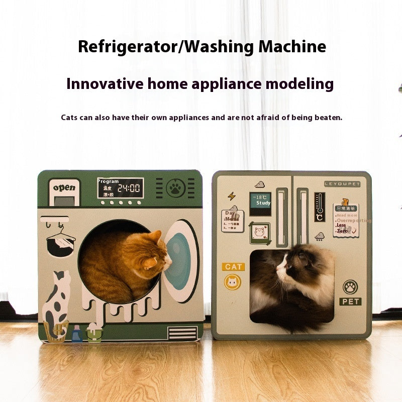 Washing Machine Cat Scratch Board Cat Nest Integrated Toy