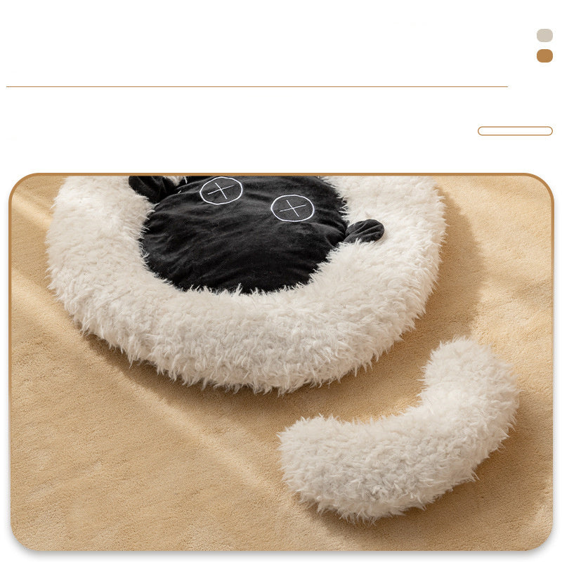 New Lamb Cat Bed Winter Warm Round Cat Beds