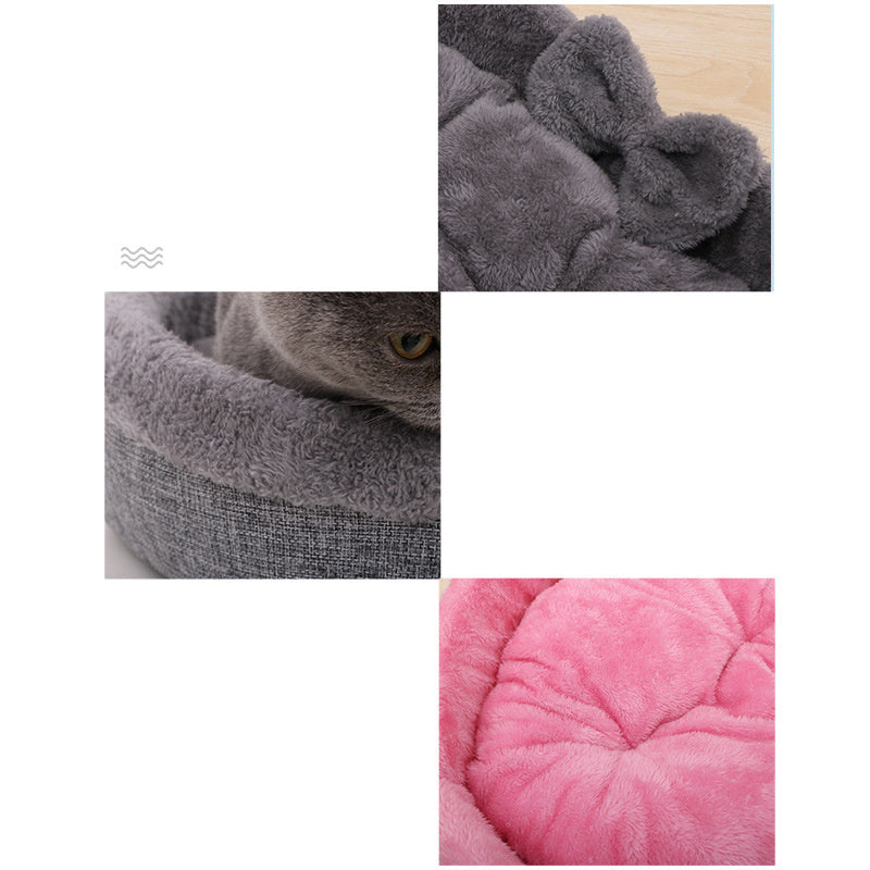 Summer Kennel For Cat Dog Bed Pet Nest Small And Medium Nest Heart-shaped Mat Stuffed Kennel Universal For All Four Seasons