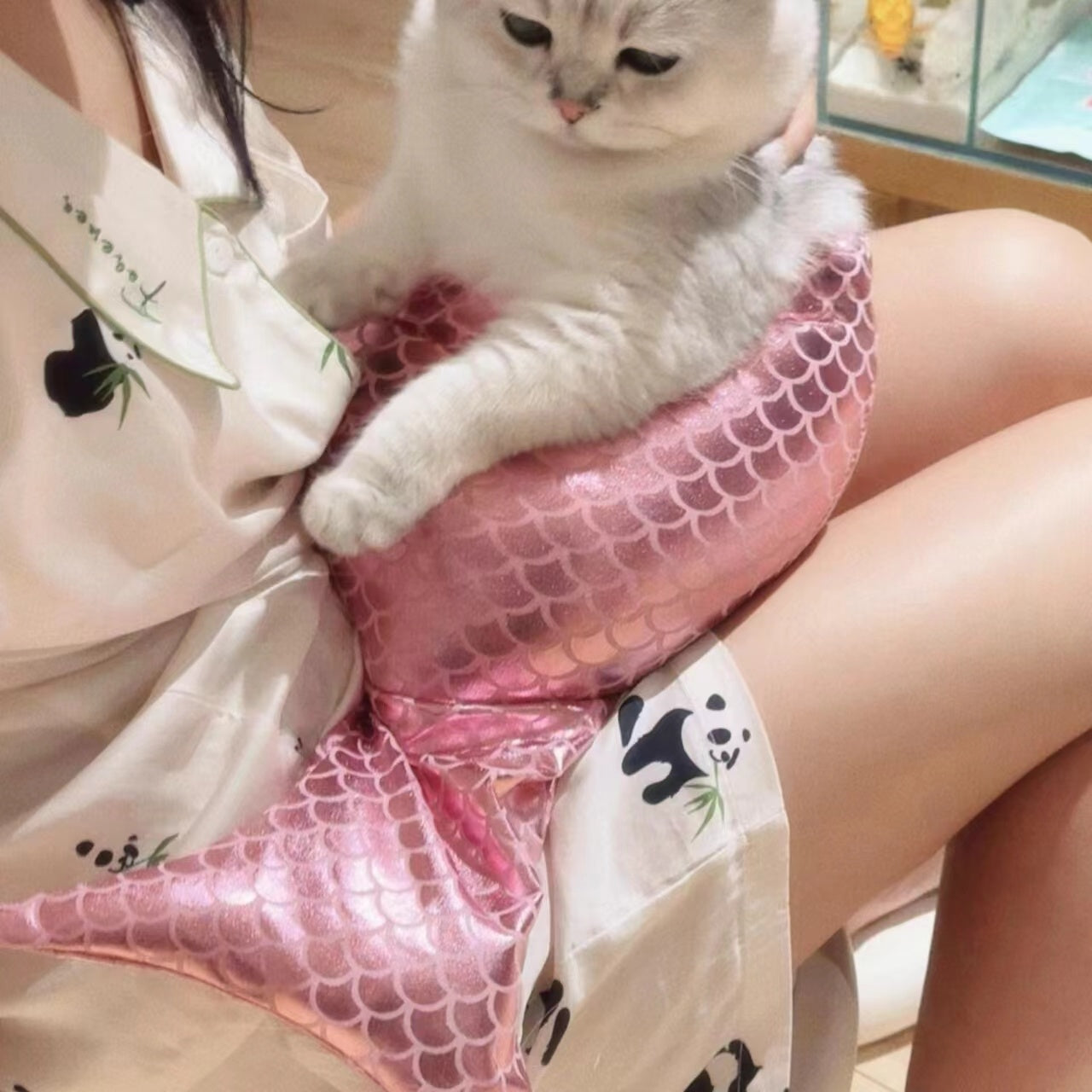 Mermaid Tail Cat Fishtail Decoration