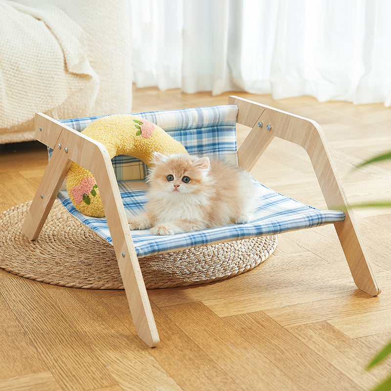 Cat Beach Chair Summer All Seasons Elevated Cat Bed Cat Comfort Sleeping Nest House
