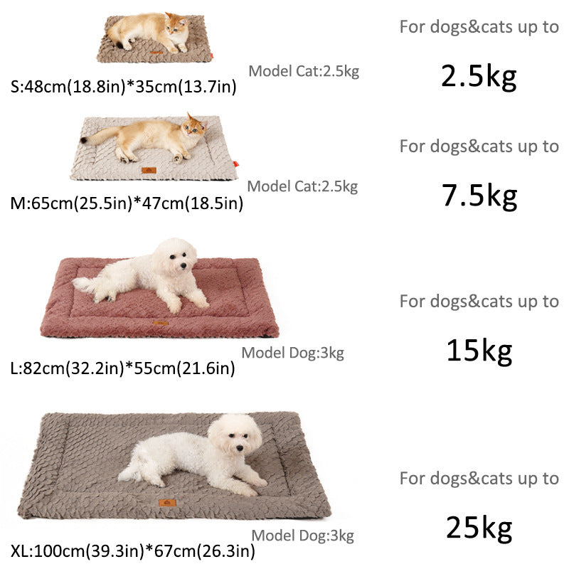 Pv Wool Cushion With Fish Scale Pattern For Dog, Warm Kennel For Autumn And Winter, Cat's Nest, Sleeping Pad, Cat Mat, Dog Cushion