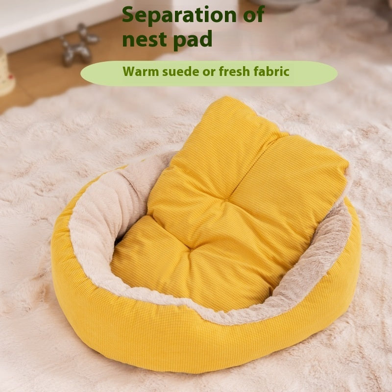 Winter Fleece-lined Thick Removable Washable Scratch-resistant Wear-resistant Warm Cat Nest