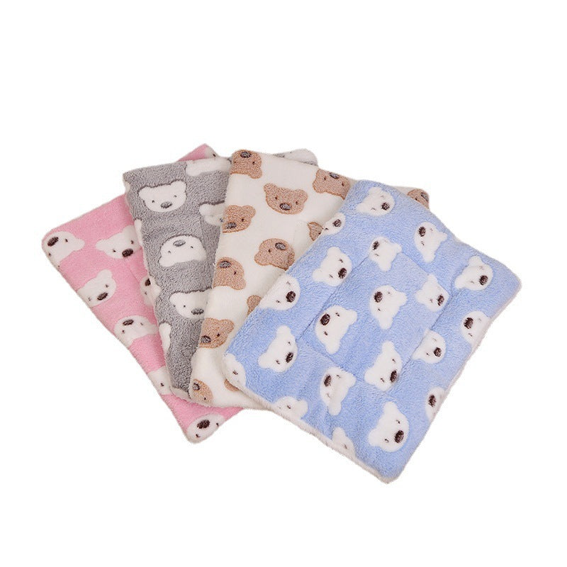 Pet Mat Warm Blanket Cartoon Double-sided Kennel