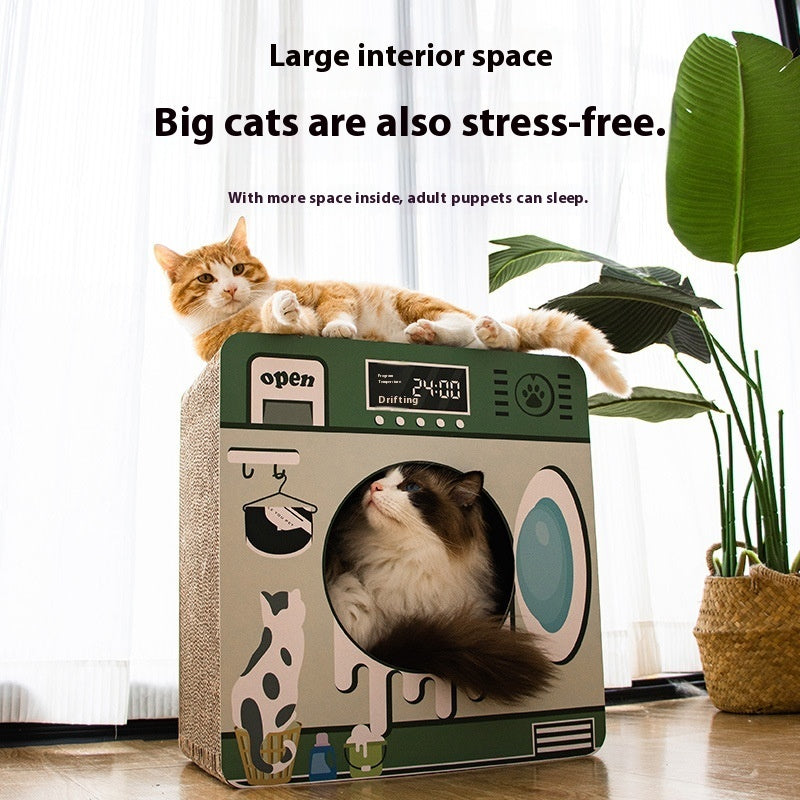Washing Machine Cat Scratch Board Cat Nest Integrated Toy