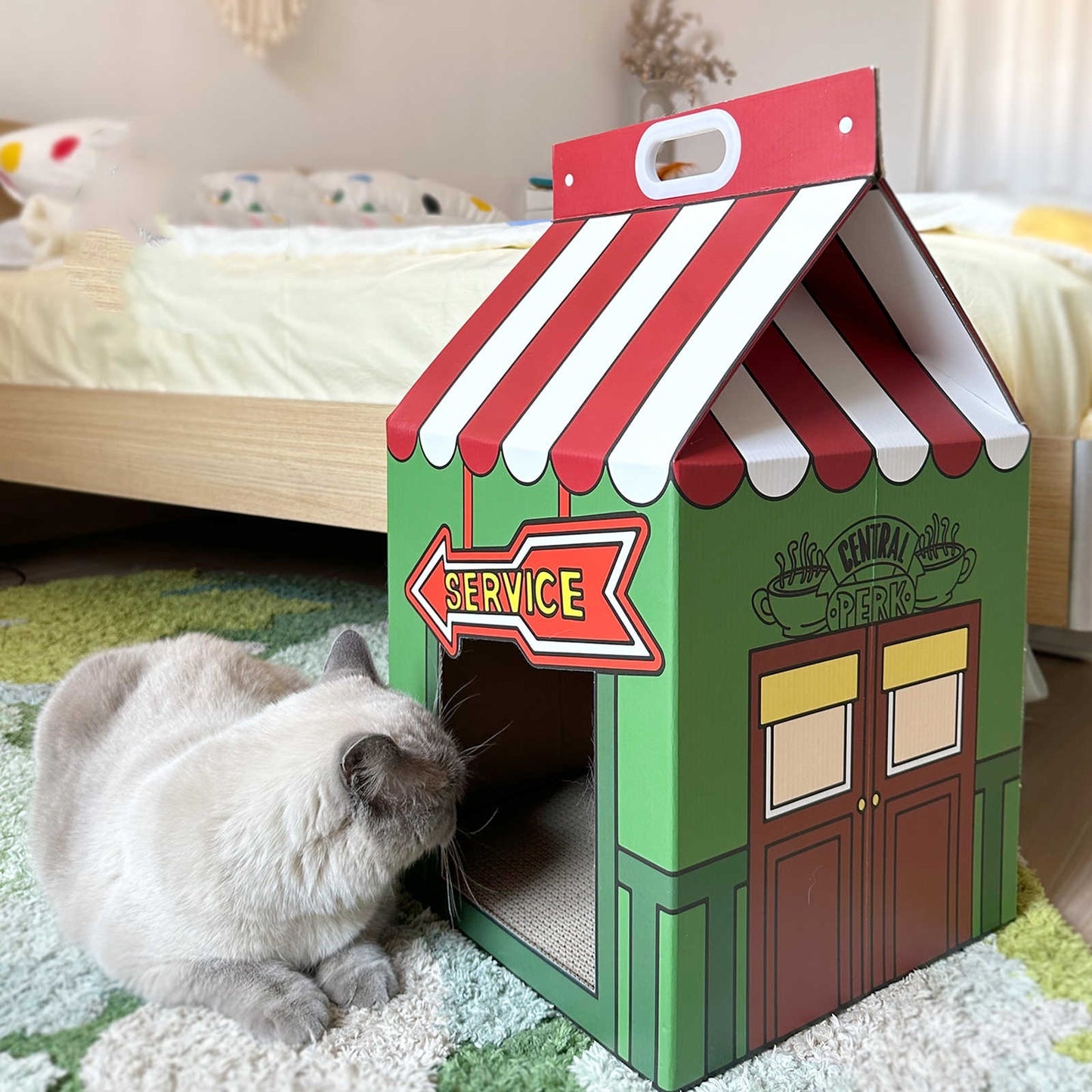 Coffee Shop Cat Scratch Board Cat Nest Grinding Claw Wear-resistant