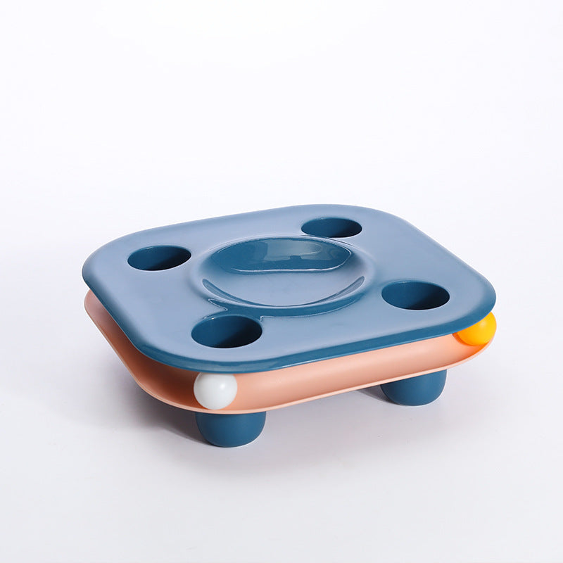 Multifunctional Cat Food Bowl Kitty Track Toy All-in-one Combo