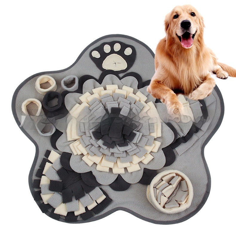 Flower Gray Series Sniffing Mat Slow Food Toy