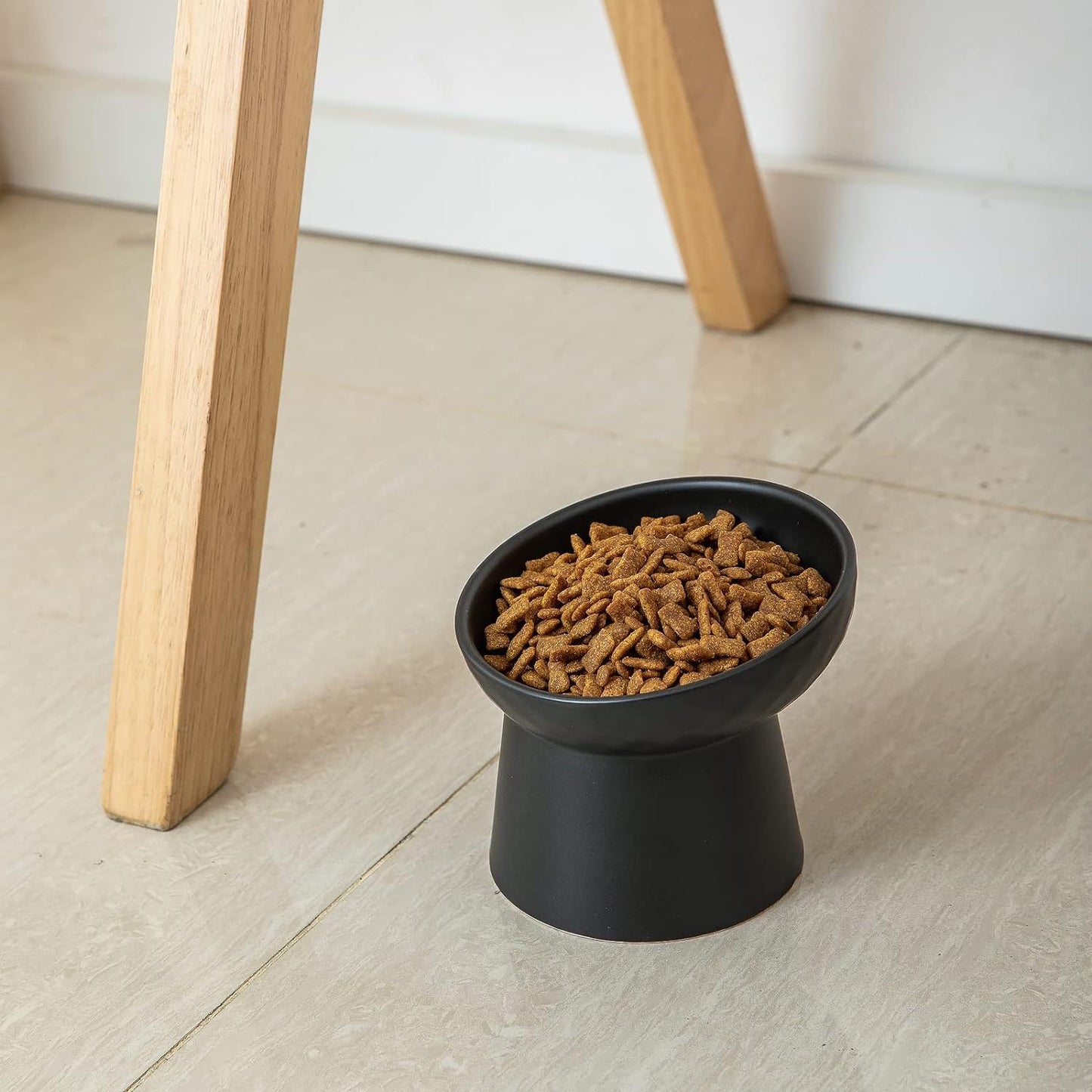 Ceramic Raised Cat Bowls Elevated Porcelain Pet Feeder Dish For Cats And Small Dogs Stress-Free Tilted Pet Food And Water Bowls Set Dishwasher And Microwave Safe