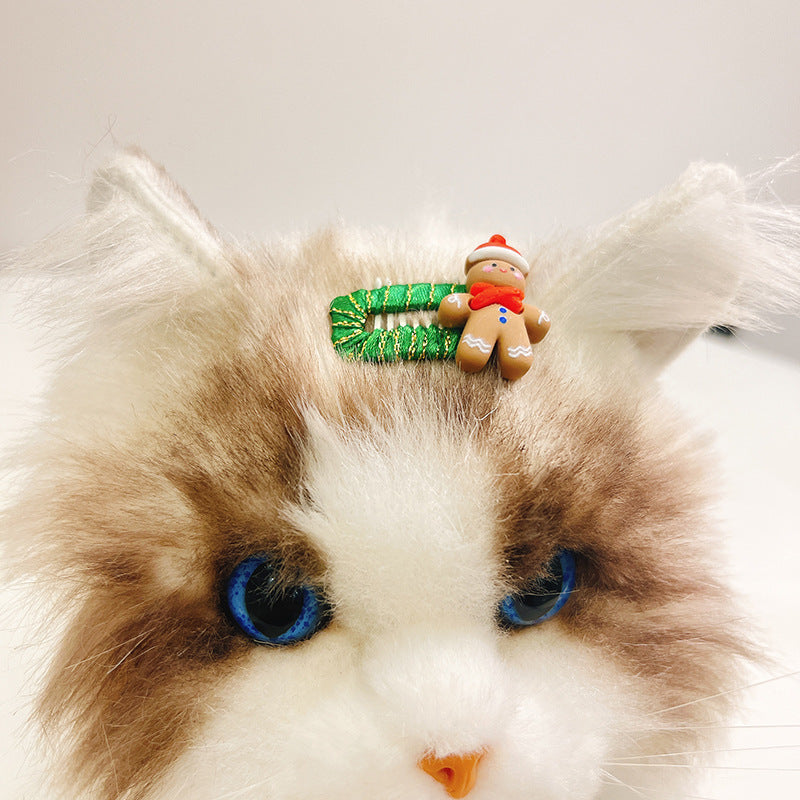 Christmas Cartoon Pet Headdress Cat Dog Barrettes