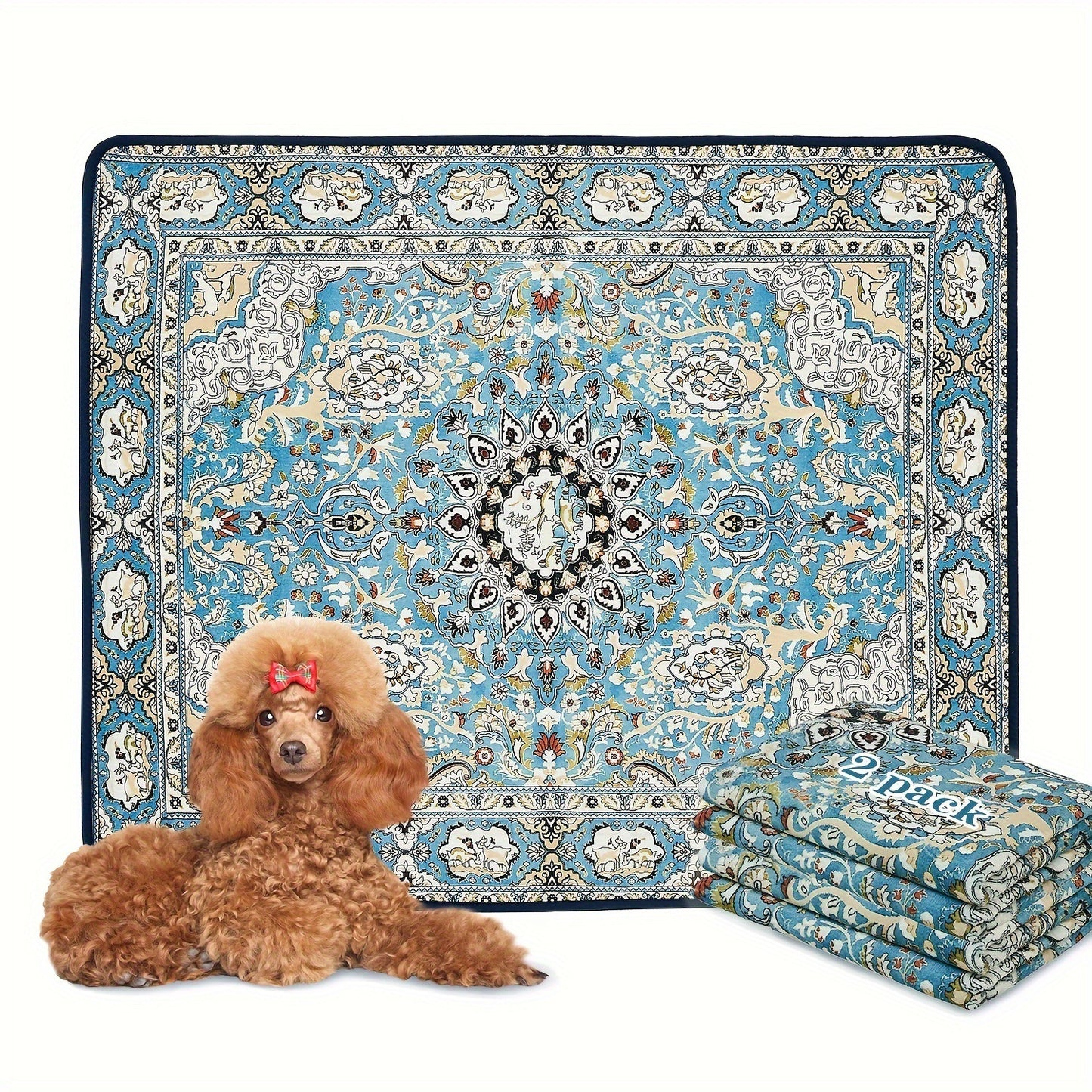 Bohemian Style Pet Mat Stain Resistant Easy To Care Urine Pad