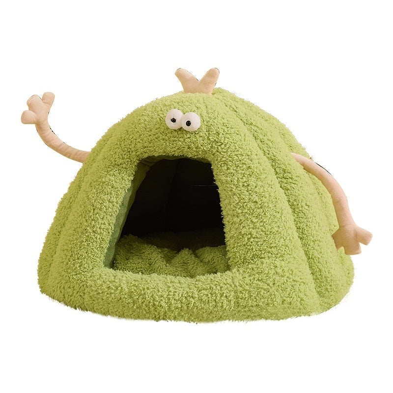 Small Monster-shaped Cat Kennel Warm Semi-enclosed
