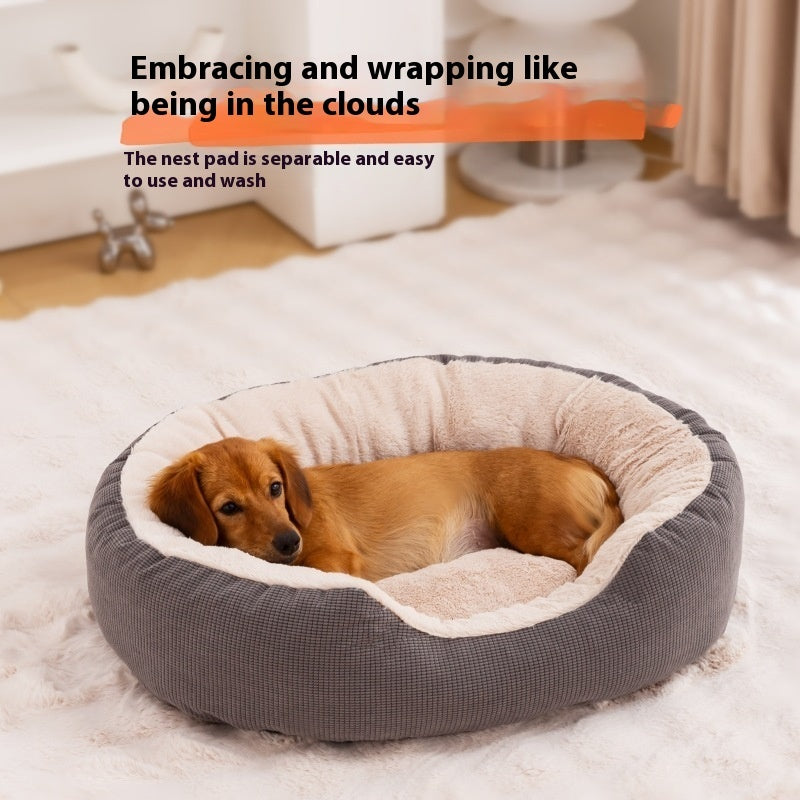 Winter Fleece-lined Thick Removable Washable Scratch-resistant Wear-resistant Warm Cat Nest