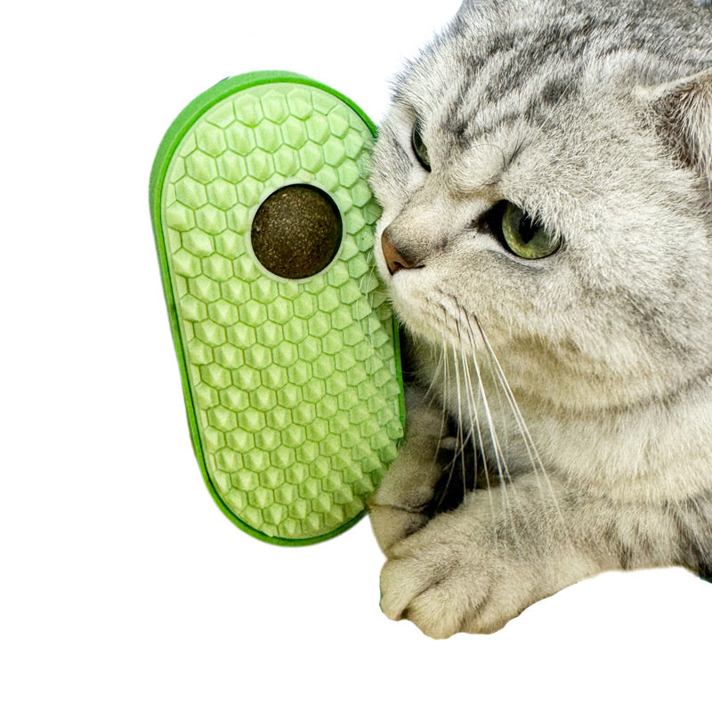 Catnip Toys Balls That Stick On Wall Pet Massage Brush Cat Toy Ball Catnip Wall Balls For Cats Lick Cat Face Scratchers Cat Self Groomer For Indoor Cats Cat Corner Brush Wall