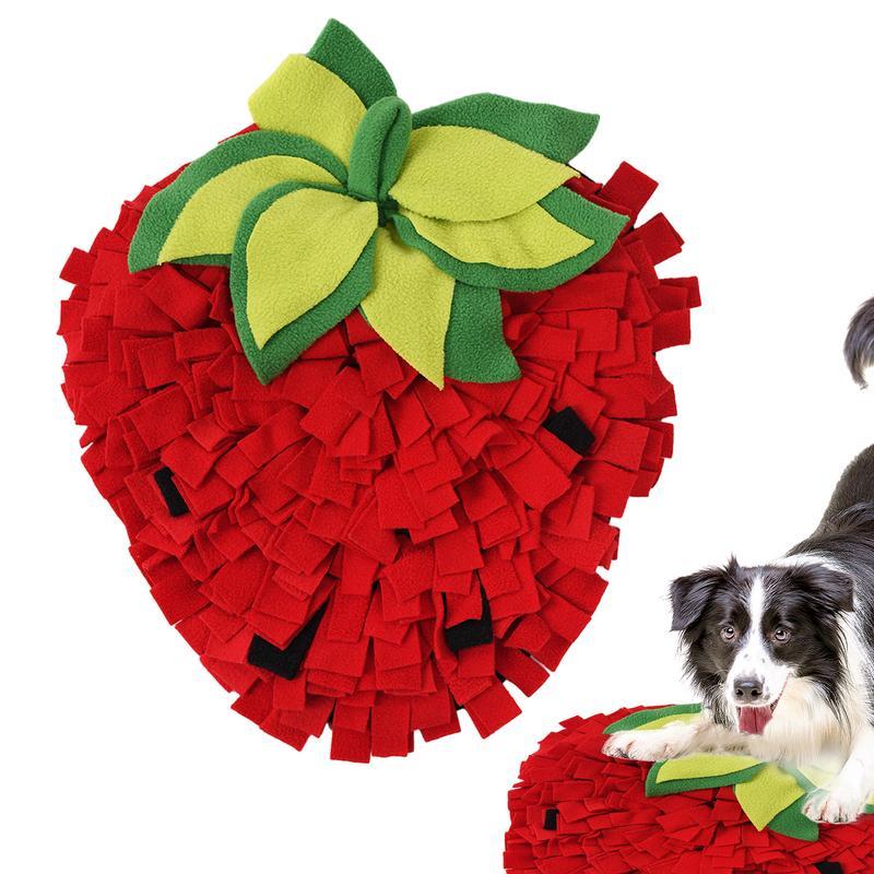 Mat Interactive Pet Sniffing Slow Feeder Mat Pet Forage Slow Feed Mat With Strawberry Shape For Animals Dog Puppy Cat Rabbit