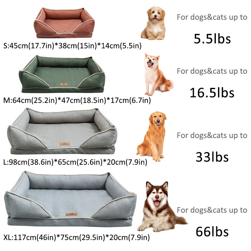 Linen Square Nest Removable And Washable Four Seasons Universal Kennel Dogs Bed