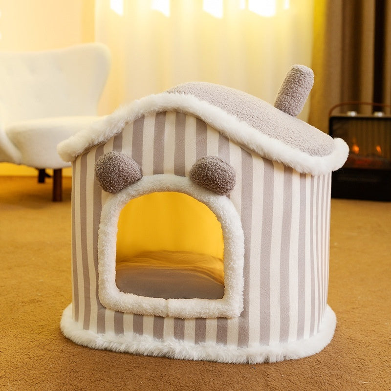 Autumn And Winter Closed Warm Cat Bed Kennel Pet Supplies