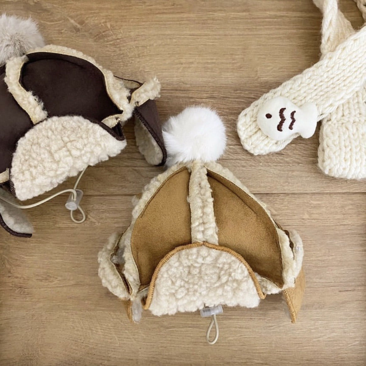 Fleece-lined Thermal And Windproof Lamb Fur Pet Hat