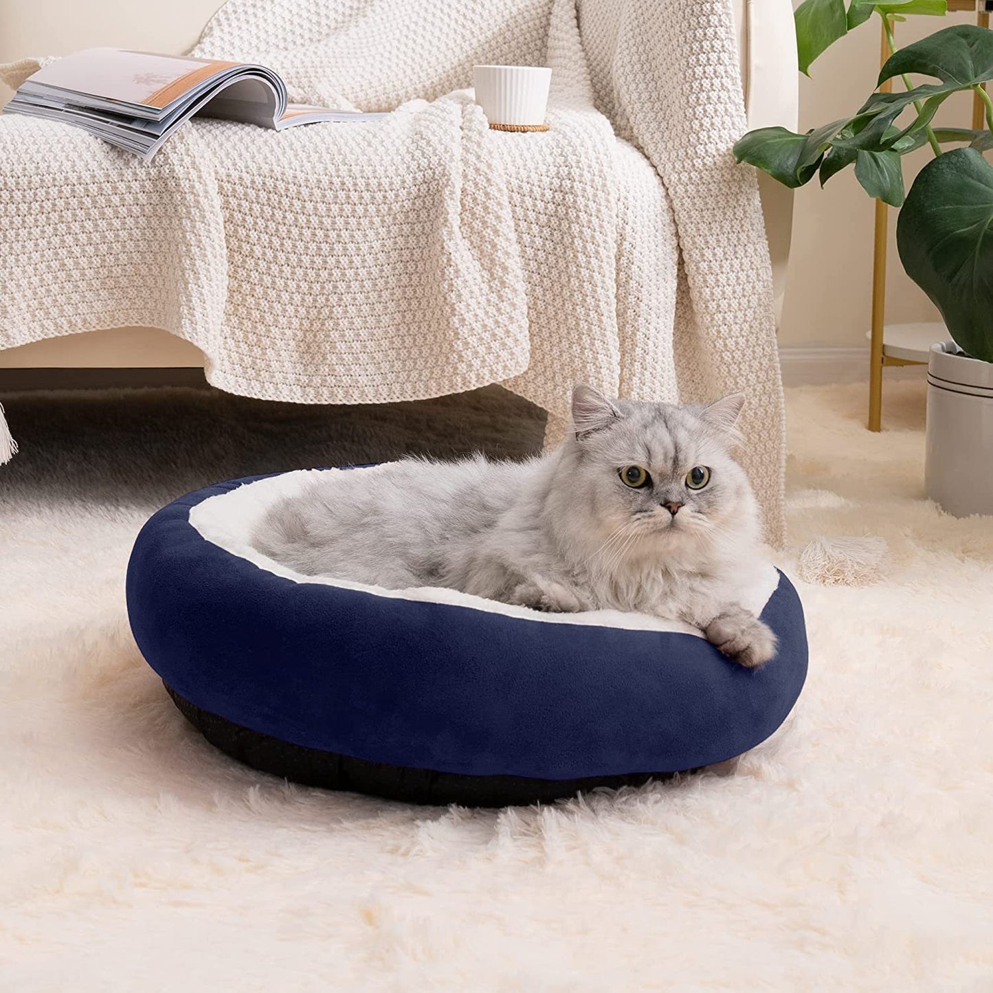 Circular Warm And Soft Pet Nest