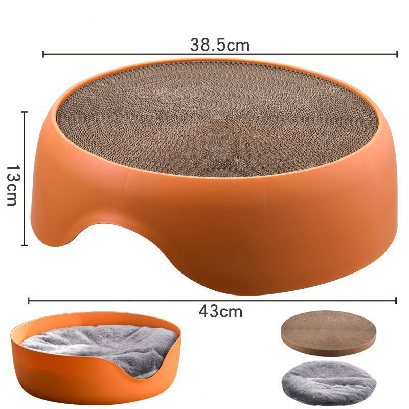Cat Nest, Cat Scratching Board, Cat Scratching Bowl, All-season Universal Pet Supplies, Thick Plush Mat, One Nest For Two Uses