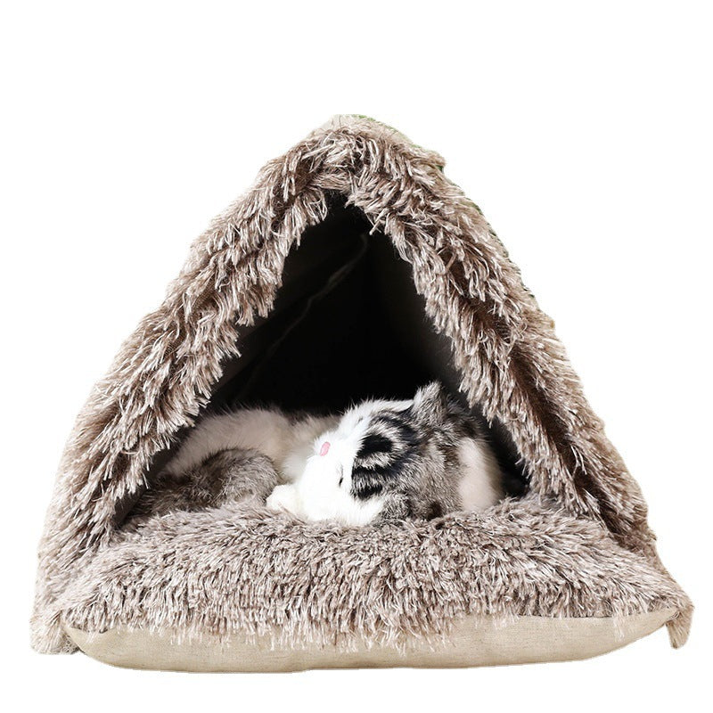 Cat Nest Semi-closed Winter Warm Small Dog Thai