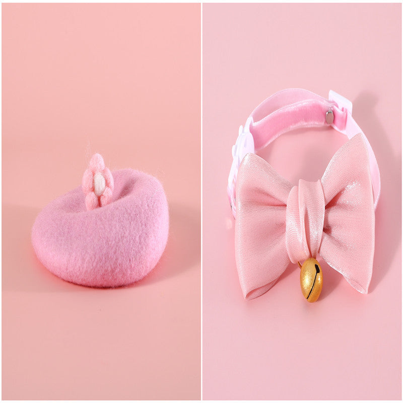 Pet Wool Cartoon Colored Bud Hat