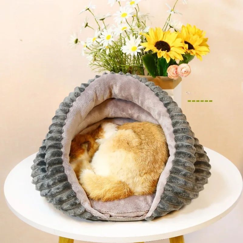 Tunnel Cat Nest Four Seasons Comfortable Thickened Conch Pocket Pets Cats Sleeping Bag Foldable Detachable Washable Pet Supplies